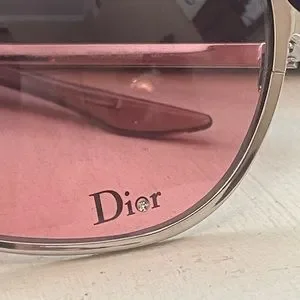 Christian Dior silver bling aviator sunglasses rose tinted lenses Gorgeous! Pink Dior | Accessories | Christian Dior Silver Bling Aviator  main image 2